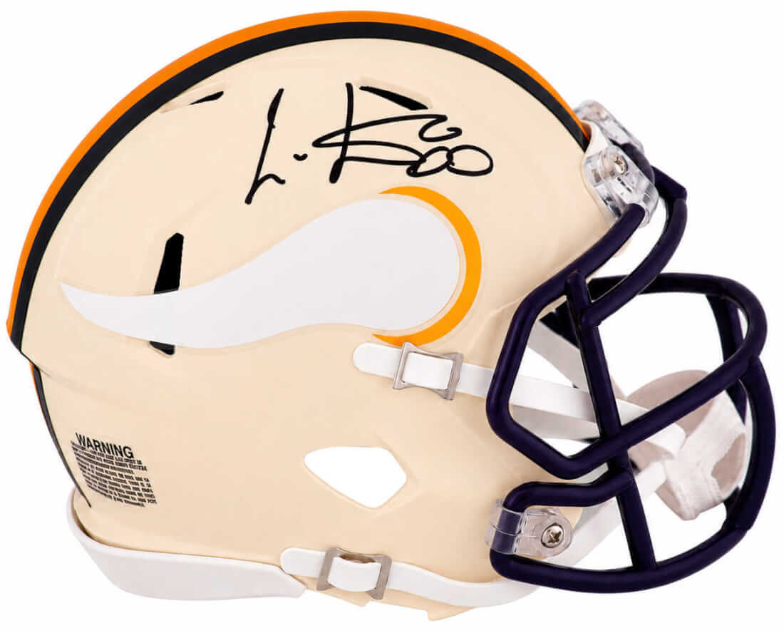 Cris Carter Signed Minnesota Vikings RETRO Riddell Speed Mini Helmet