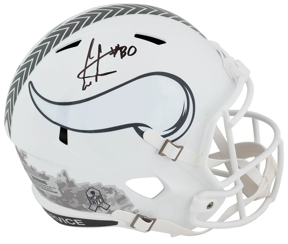 Cris Carter Signed Minnesota Vikings 2024 SALUTE White Riddell Full Size Speed Replica Helmet