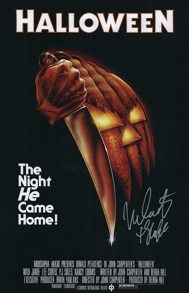 Nick Castle Signed Halloween 11x17 Movie Poster w/The Shape