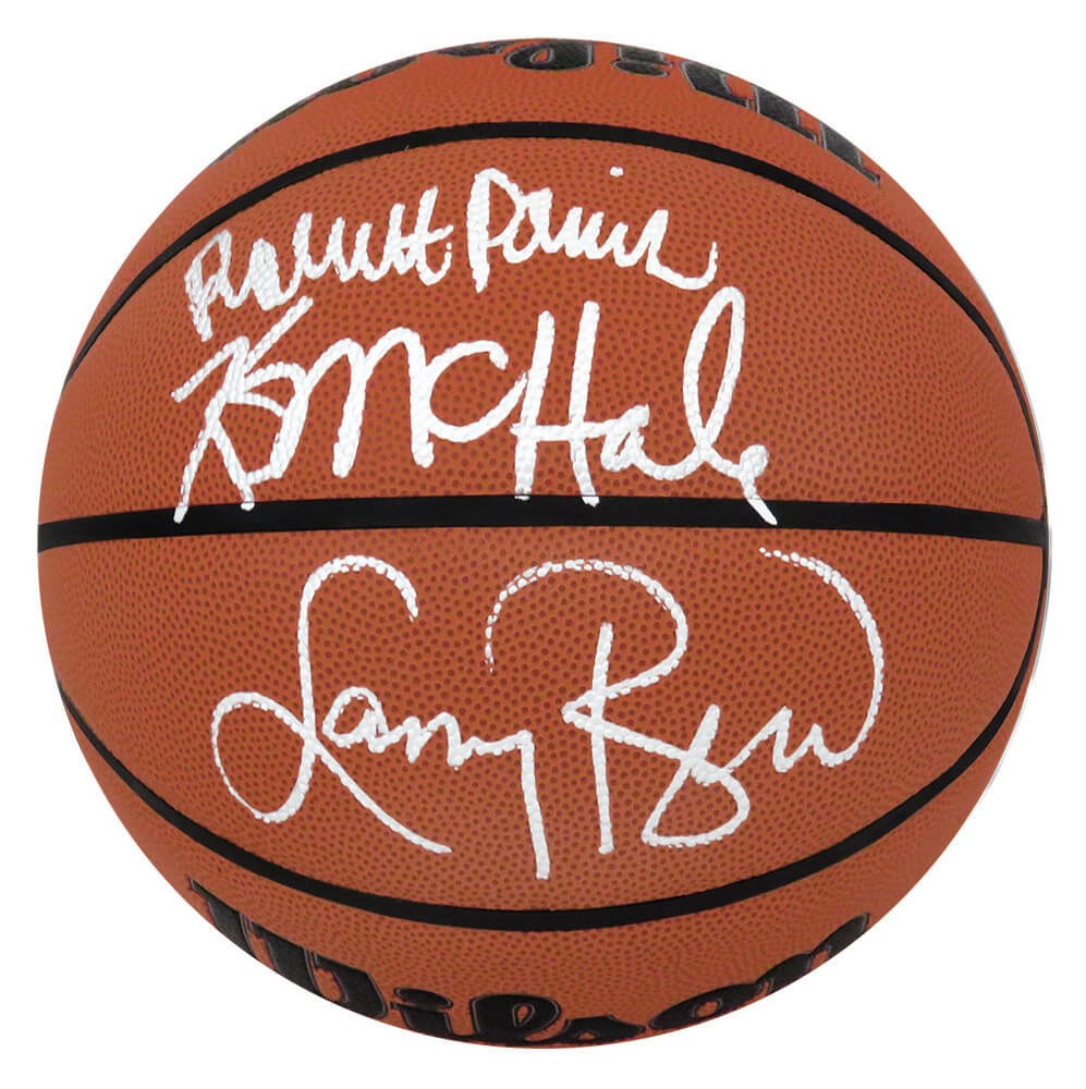 Larry Bird, Kevin McHale & Robert Parish Signed Wilson Indoor/Outdoor NBA Basketball