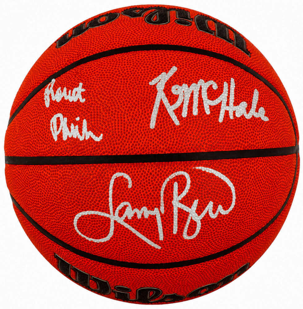 Larry Bird, Kevin McHale & Robert Parish Signed Wilson Indoor/Outdoor NBA Basketball