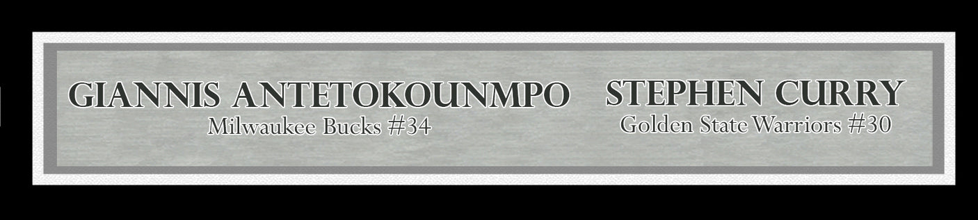 Stephen Curry & Giannis Antetokounmpo Autographed Framed 16x20 Photo Beckett BAS Stock #230194