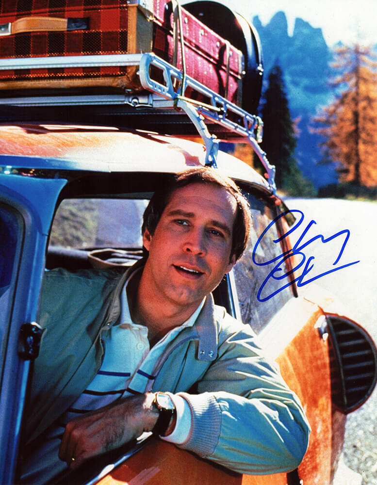 Chevy Chase Signed National Lampoon's Driving Car 11x14 Photo