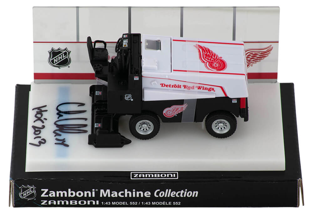 Chris Chelios Signed Detroit Red Wings NHL Mini Zamboni w/HOF 2013