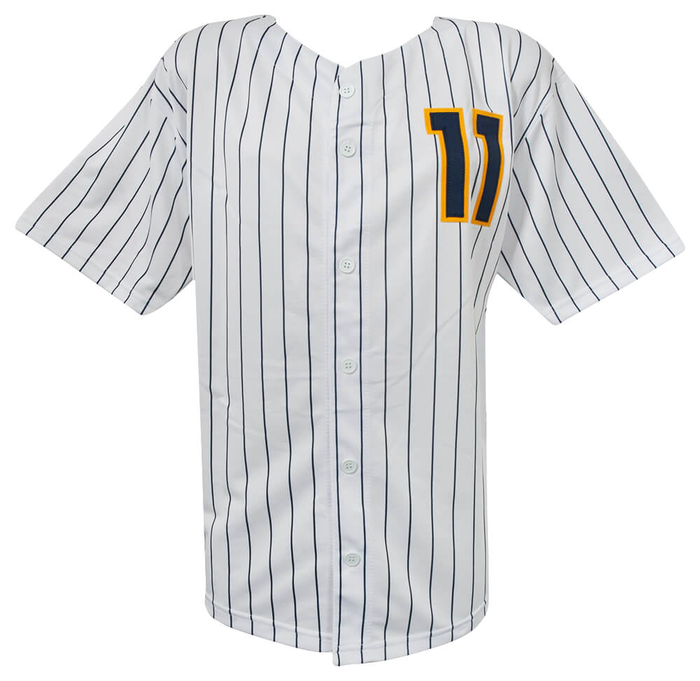 Jackson Chourio Signed White Custom Baseball Jersey - (Beckett)