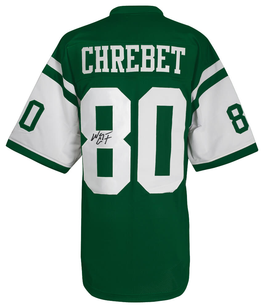 Wayne Chrebet Signed Light Green Custom Football Jersey