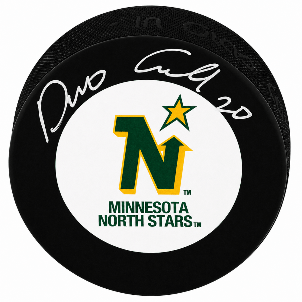 Dino Ciccarelli Signed Minnesota North Stars Logo Hockey Puck