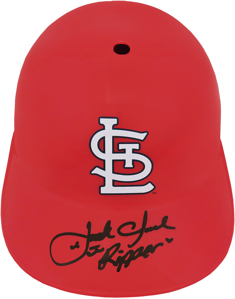 Jack Clark Signed St. Louis Cardinals Souvenir Replica Batting Helmet w/Ripper