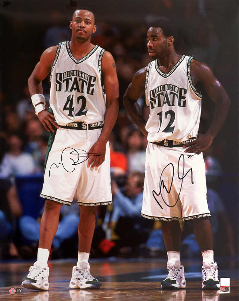 Mateen Cleaves & Morris Peterson Dual Signed Michigan State Spartans 16x20 Photo