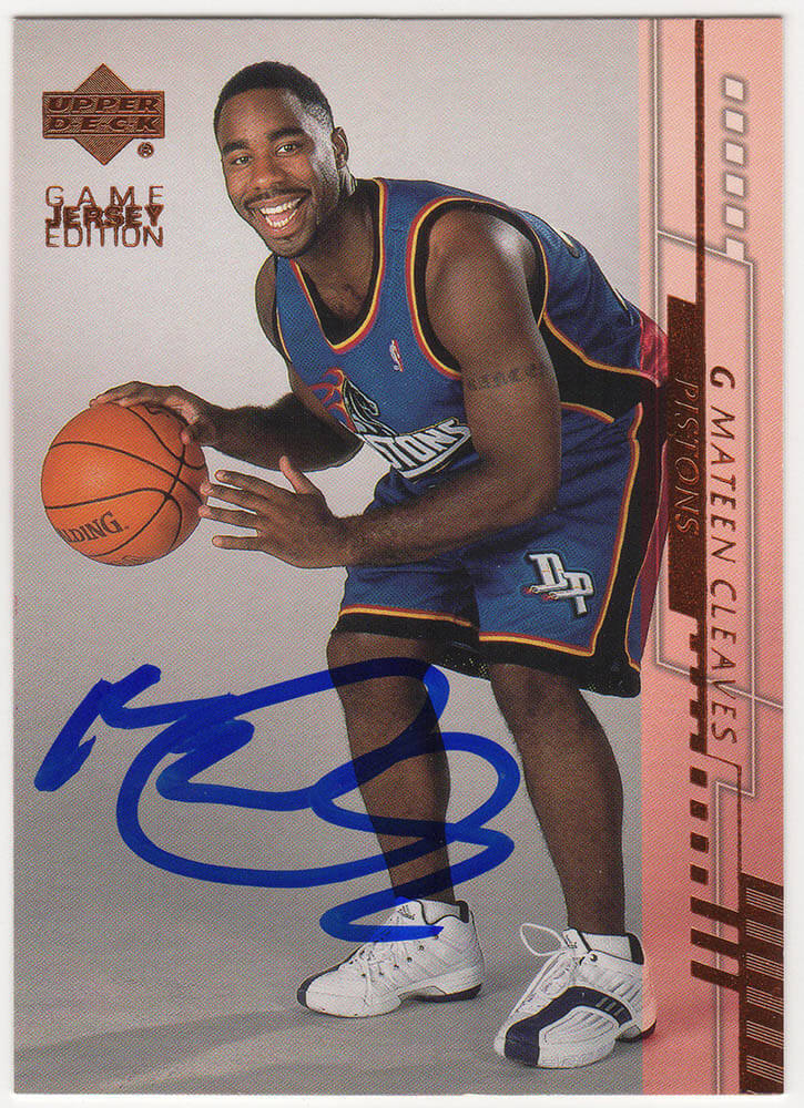 Mateen Cleaves Signed Detroit Pistons 2000-01 Upper Deck Rookie Basketball Card #281