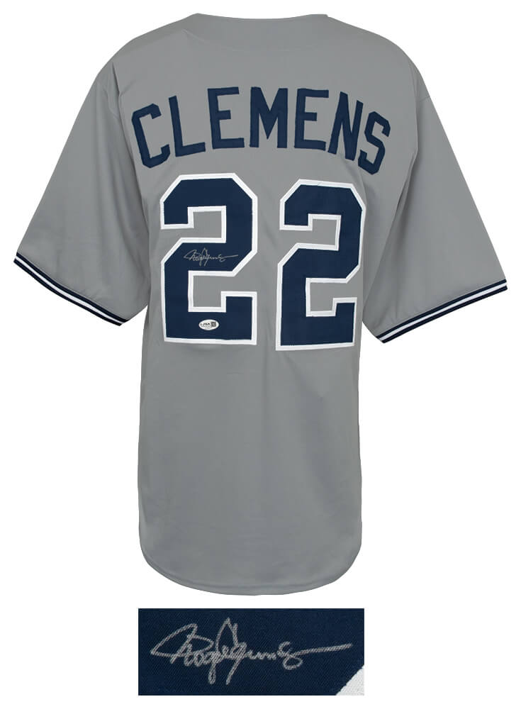 Roger Clemens Signed Grey Custom Baseball Jersey - (JSA)