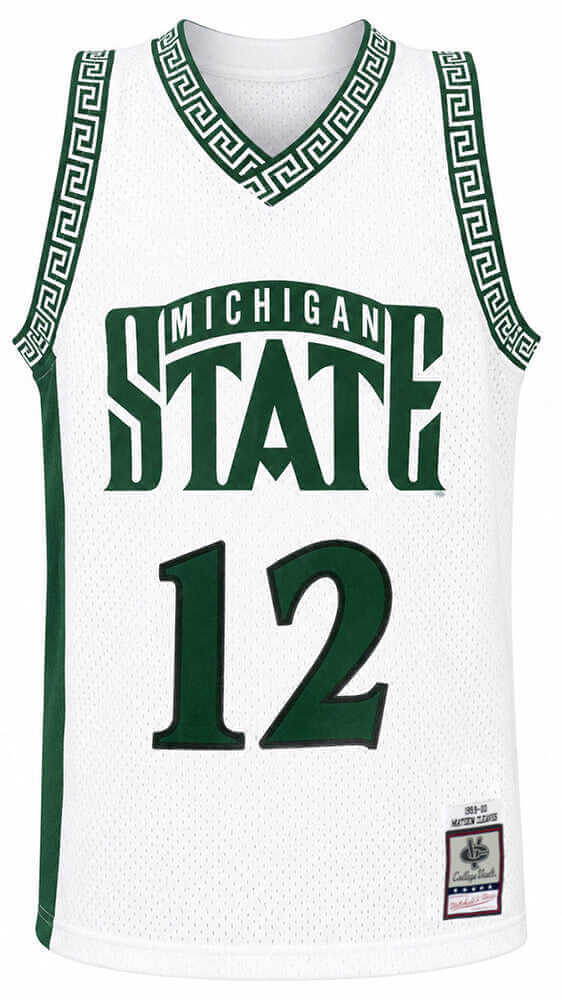 Mateen Cleaves Signed Michigan State 1999 M&N T/B White Swingman Basketball Jersey w/2000 MOP