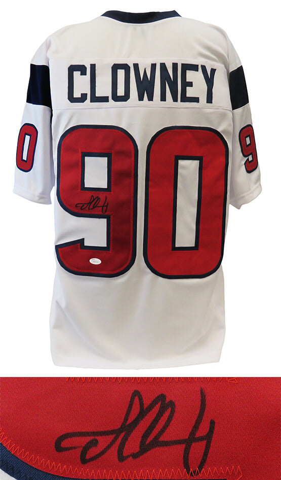 Jadeveon Clowney Signed White Custom Football Jersey (JSA)