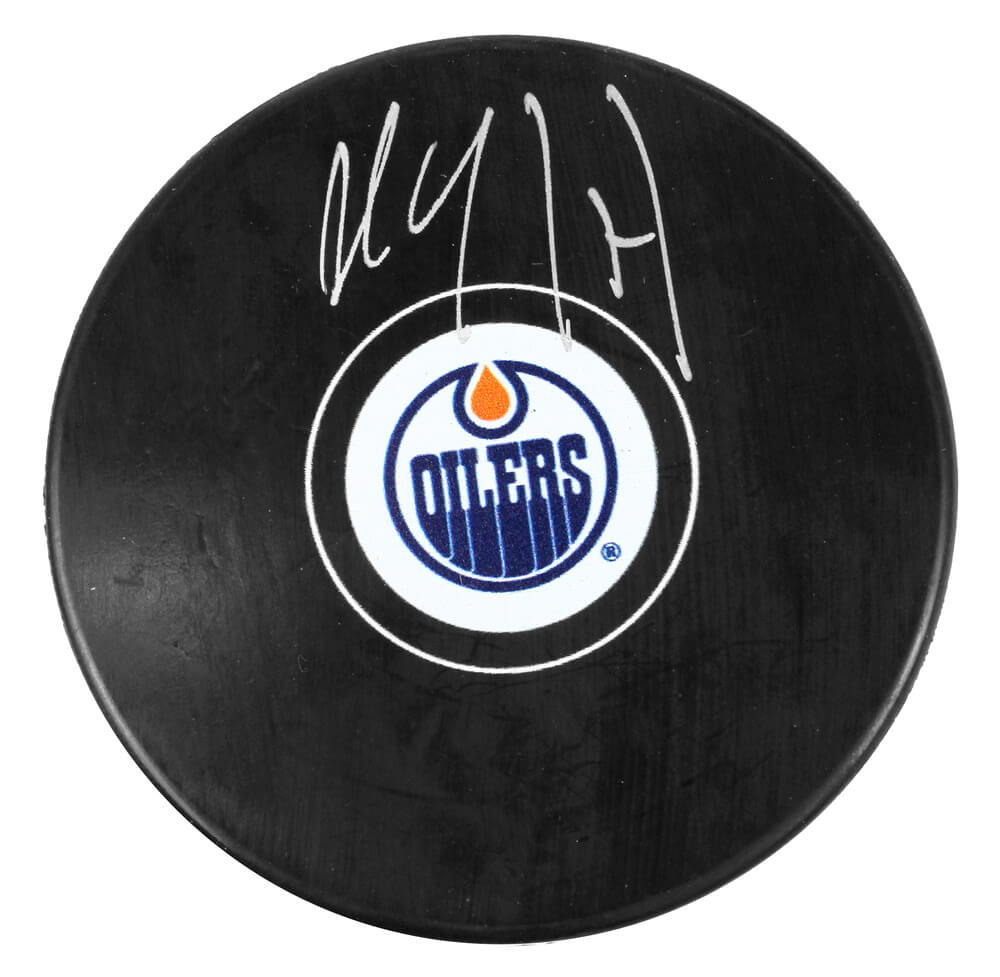 Paul Coffey Signed Edmonton Oilers Logo Hockey Puck