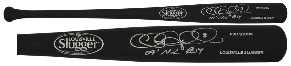 Chris Coghlan Signed Louisville Slugger Pro Stock Black Baseball Bat w/09 NL ROY
