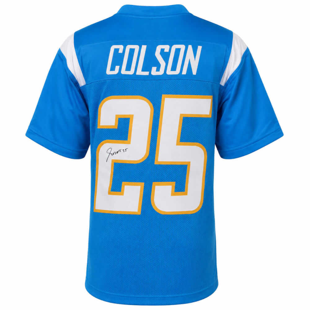 Junior Colson Signed Powder Blue Custom Football Jersey