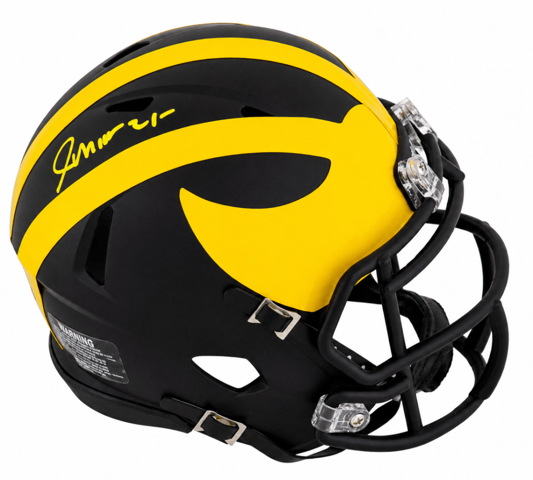 Junior Colson Signed Michigan Wolverines Riddell Speed Mini Helmet