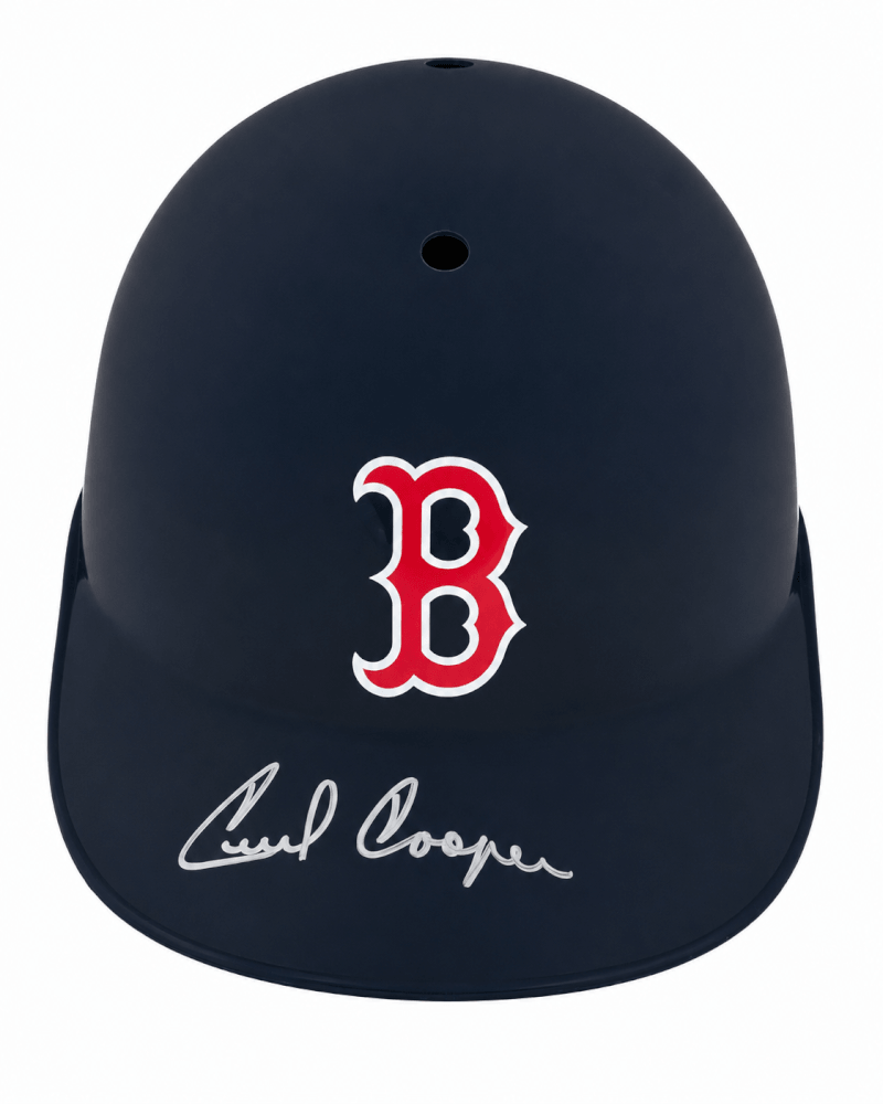 Cecil Cooper Signed Boston Red Sox Souvenir Replica Batting Helmet