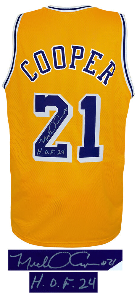 Michael Cooper Signed Gold Custom Basketball Jersey w/HOF'24