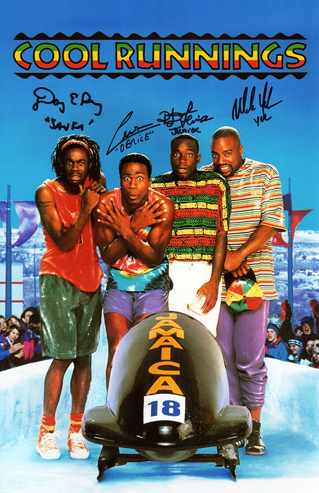 Cool Runnings Cast Signed 11x17 Movie Poster w/Character Names (4 Signatures)