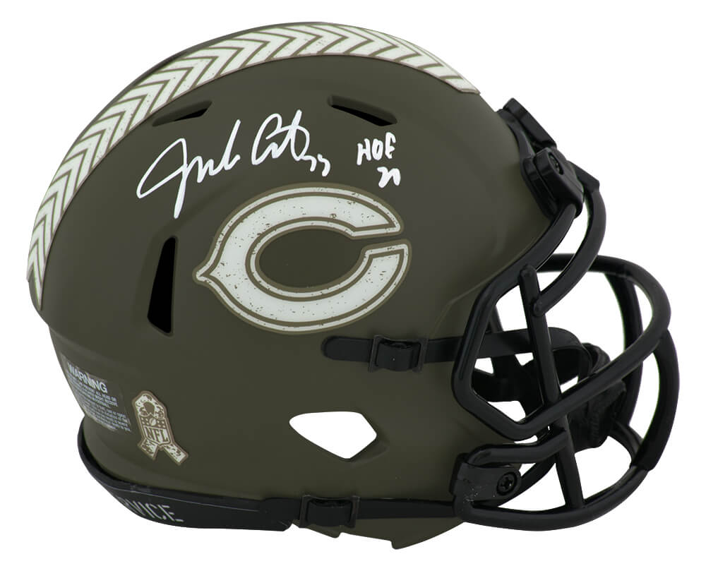 Jim Covert Signed Chicago Bears Salute to Service Riddell Speed Mini Helmet w/HOF'20