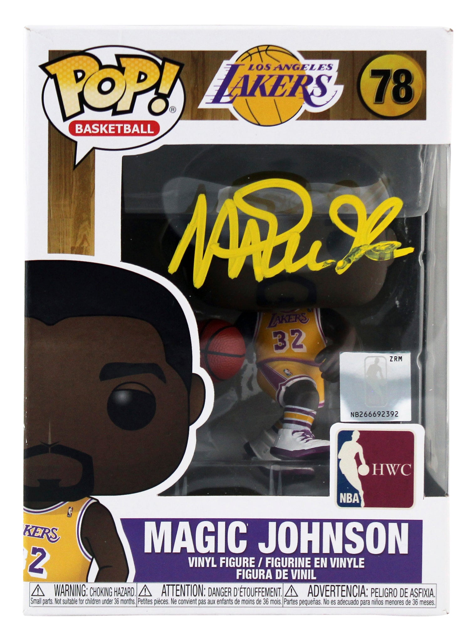 Lakers Magic Johnson Signed NBA HWC #78 Funko Pop Vinyl Figure BAS Wit #MJ09810