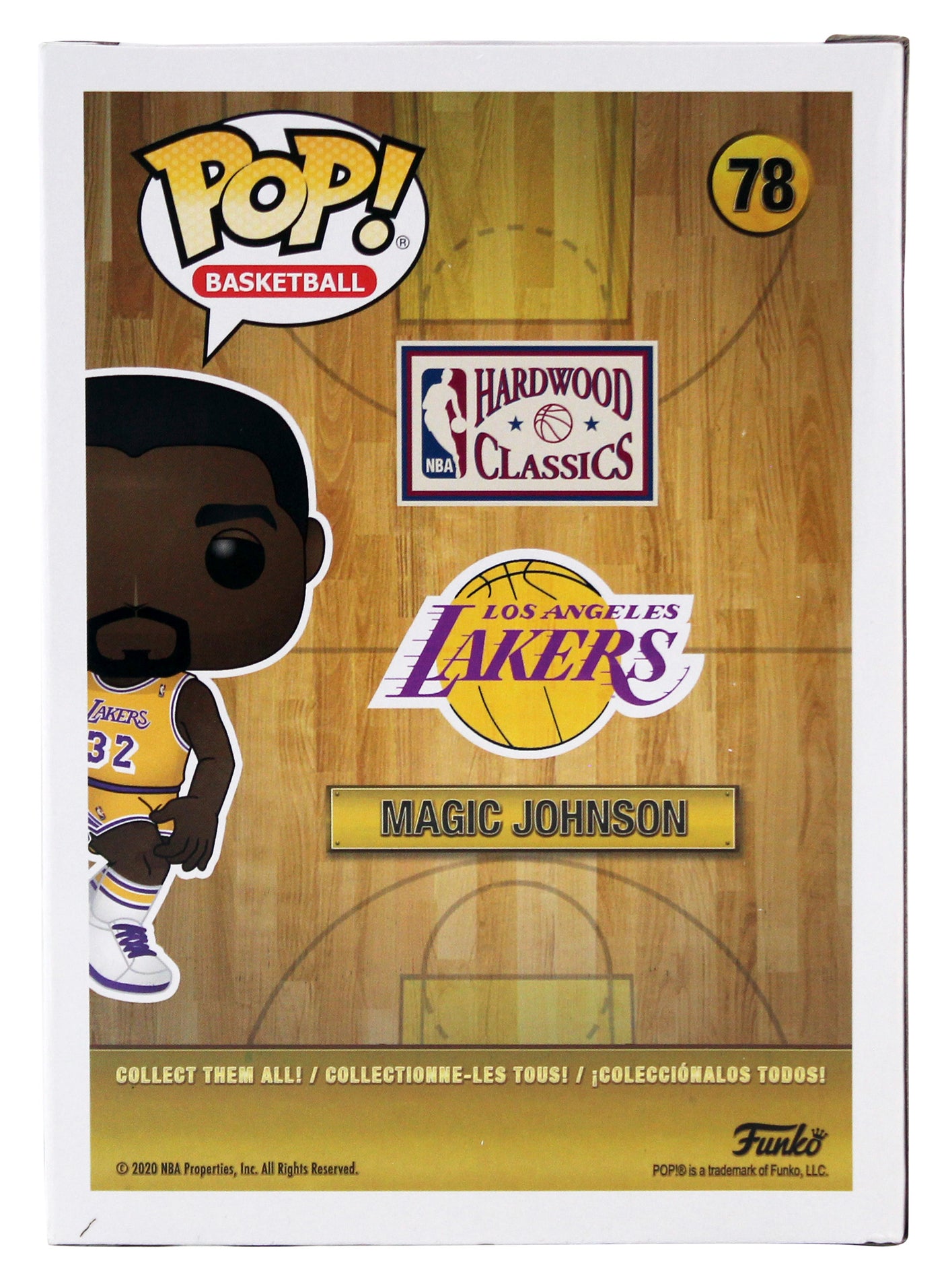Lakers Magic Johnson Signed NBA HWC #78 Funko Pop Vinyl Figure BAS Wit #MJ09810