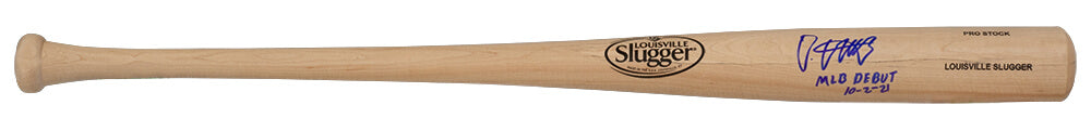 Oneil Cruz Signed Louisville Slugger Pro Stock Blonde Baseball Bat w/MLB Debut 10-2-21 - (Beckett)