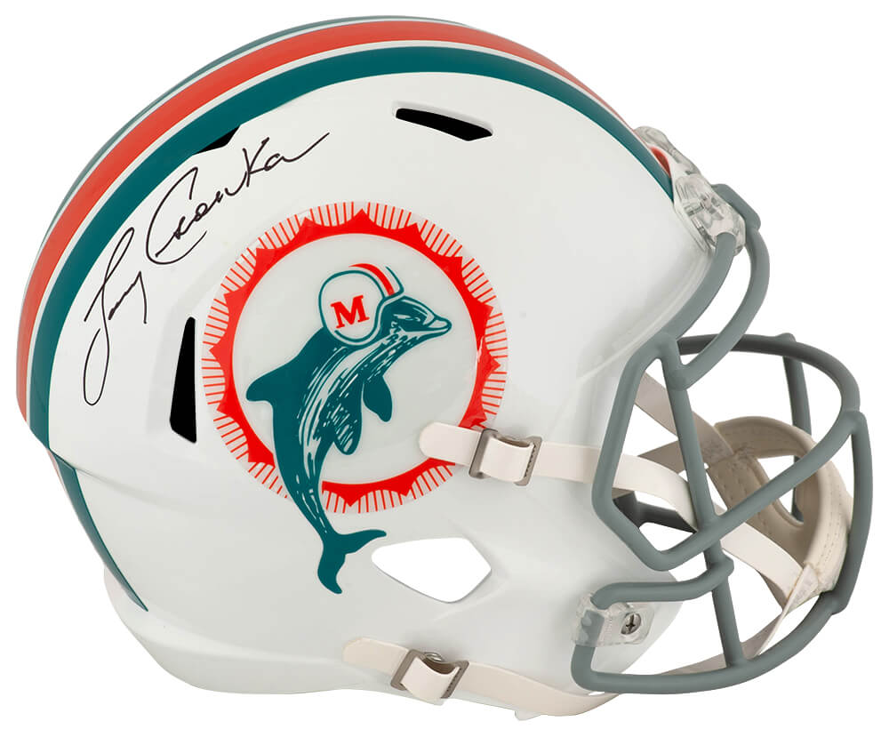 Larry Csonka Signed Miami Dolphins 1972 Style T/B Riddell Full Size Speed Replica Helmet