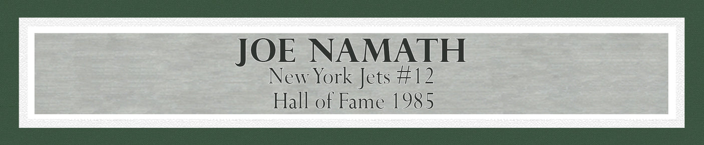 New York Jets Joe Namath Autographed Framed Green Jersey Beckett BAS Witness Stock #238539