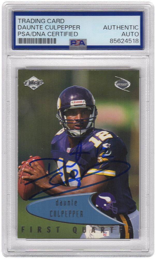 Daunte Culpepper Signed 1999 Edge Odyssey (1st Quarter) Rookie Football Card #83 - (PSA Encapsulated)