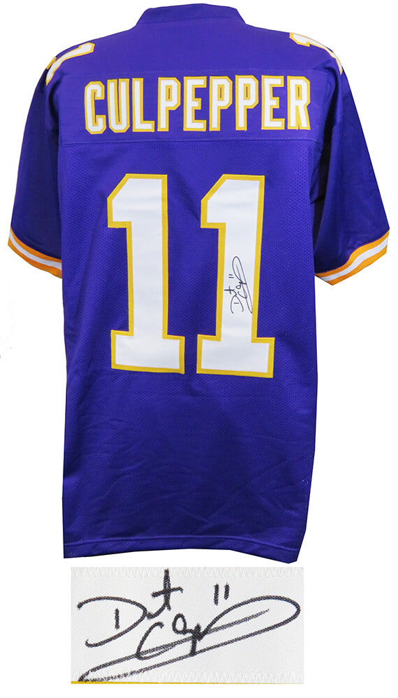 Daunte Culpepper Signed Purple Throwback Custom Football Jersey
