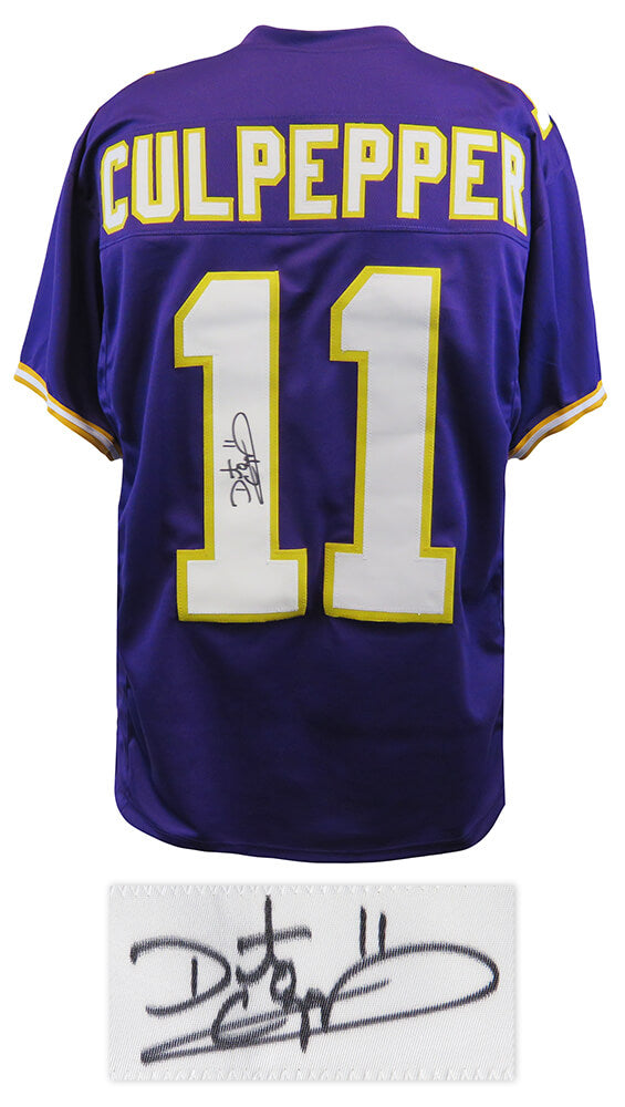 Daunte Culpepper Signed Purple T/B Custom Football Jersey