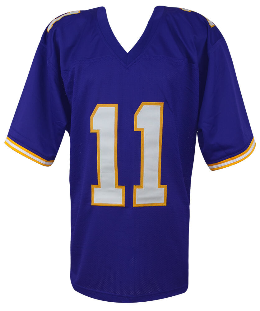 Daunte Culpepper Signed Purple Throwback Custom Football Jersey w/3x Pro Bowl