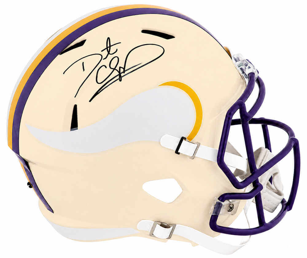 Daunte Culpepper Signed Minnesota Vikings RETRO Riddell Full Size Speed Replica Helmet