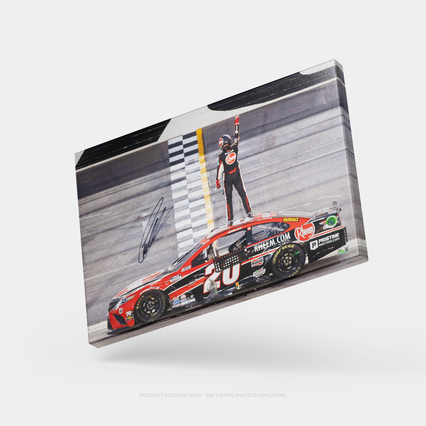 Exclusive | Christopher Bell Signed 20x30 SpeedCanvas Daytona Road Course Win (Bell COA)