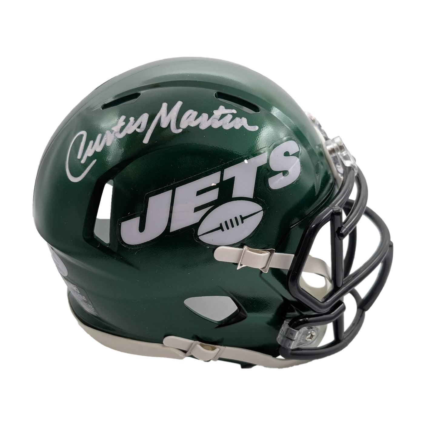 Curtis Martin Signed Authentic New York Jets NFL Mini Helmet