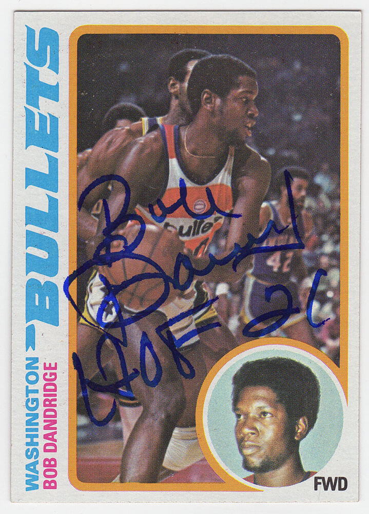 Bob Dandridge Signed Bullets 1978 Topps Basketball Trading Card #92 w/HOF'21