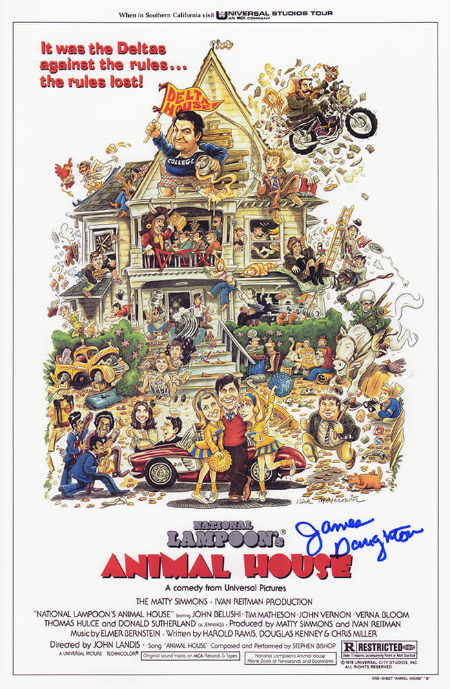 James Daughton Signed Animal House 11x17 Movie Poster