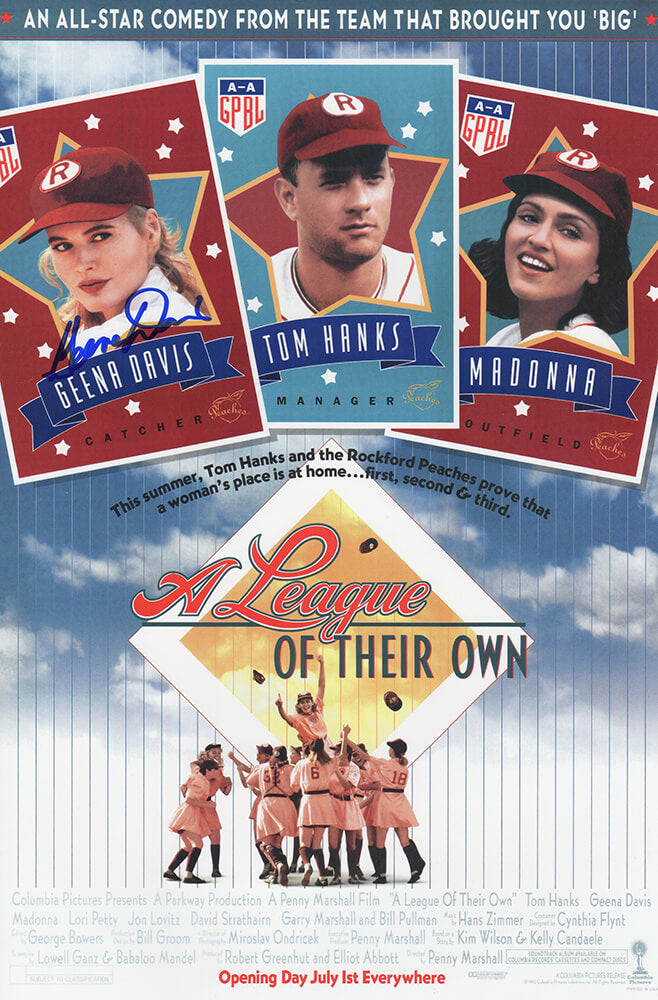 Geena Davis Signed A League Of Their Own 1117 Movie Poster