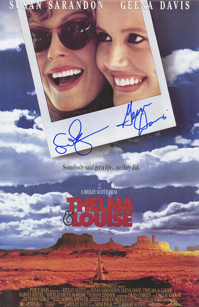 Geena Davis & Susan Sarandon Signed Thelma & Louise 1117 Movie Poster
