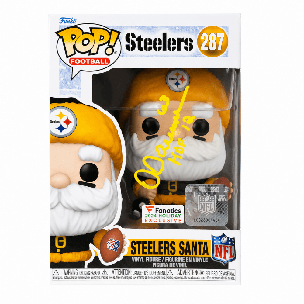 Dermontti Dawson Signed Pittsburgh Steelers SANTA Funko Pop Doll #287 w/HOF'12