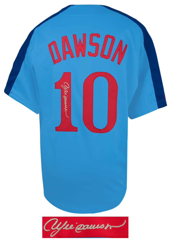 Andre Dawson Signed Baby Blue Throwback Custom Baseball Jersey