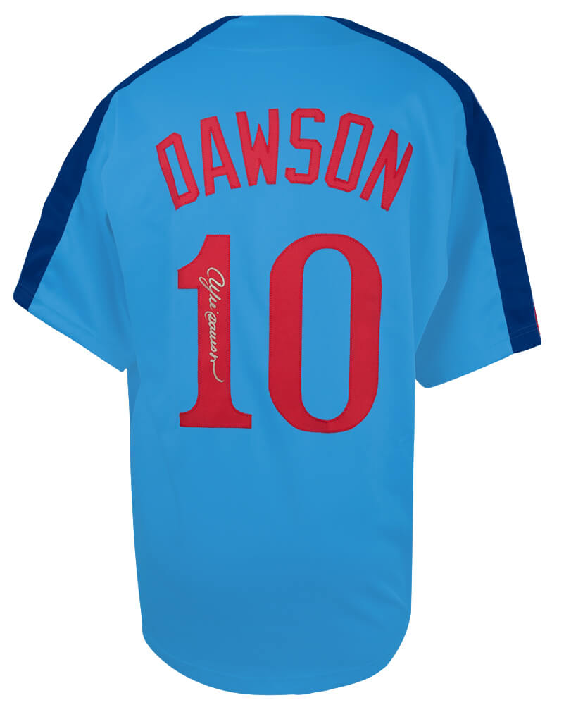 Andre Dawson Signed Baby Blue Throwback Custom Baseball Jersey