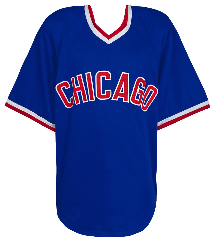 Andre Dawson Signed Blue Throwback Custom Baseball Jersey