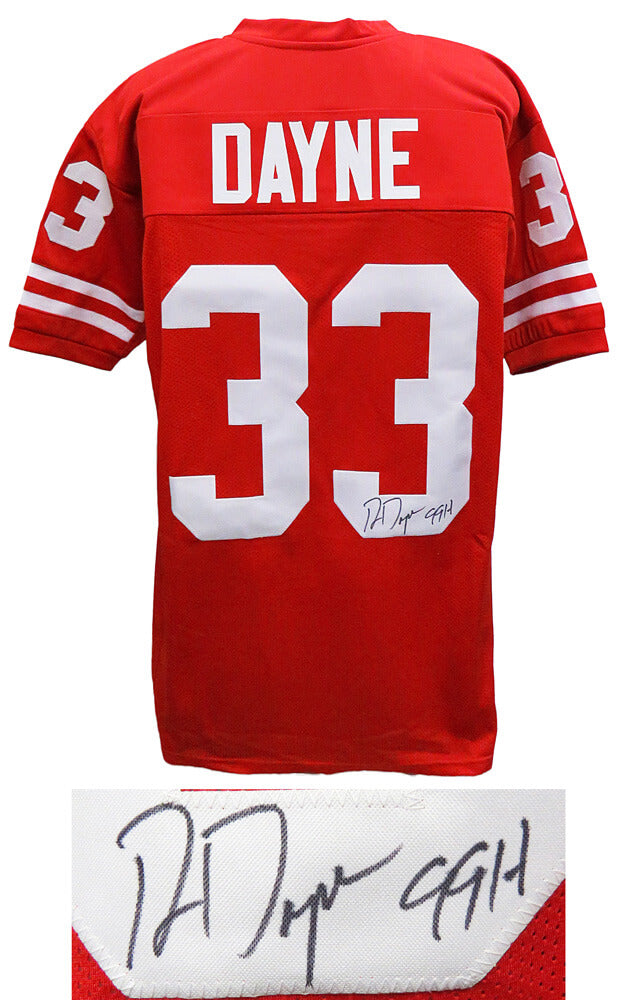 Ron Dayne Signed Red Custom Jersey w/99H