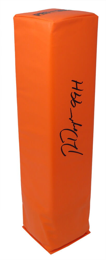 Ron Dayne Signed Orange Endzone Pylon w/99H