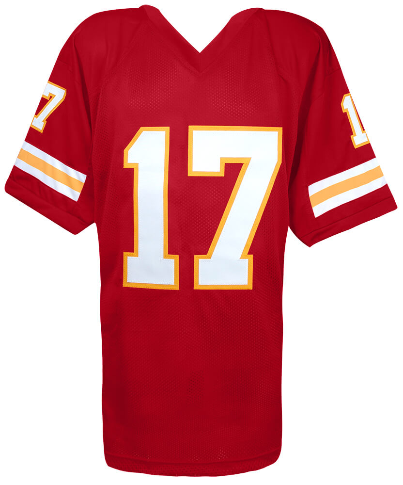 Steve DeBerg Signed Red Custom Football Jersey w/34,241 Yds, 196 TD's