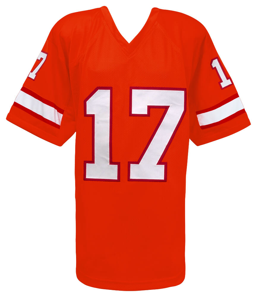 Steve DeBerg Signed Orange Throwback Custom Football Jersey w/Fire The Cannons