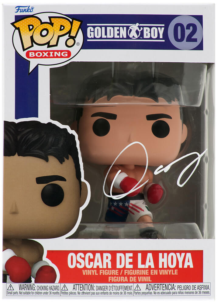 Oscar De La Hoya Signed Golden Boy Boxing Funko Pop Doll #02